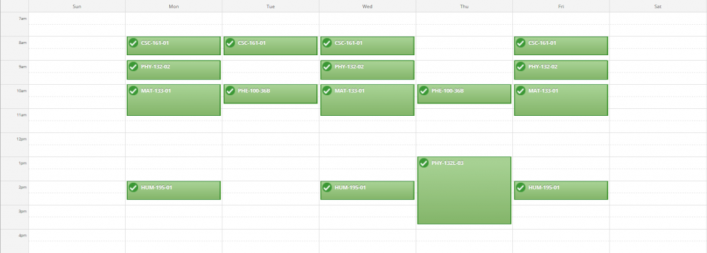 Spring Semester 16-17